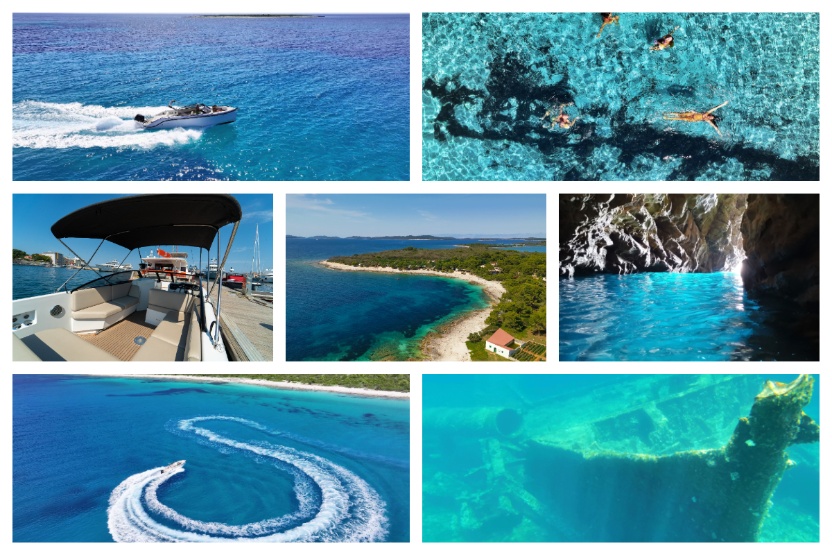 Shared small-group boat tour Sakarun Beach, Dragon's Eye, Golubinka Sea Cave & snorkeling from Zadar – Dugi Otok adventure